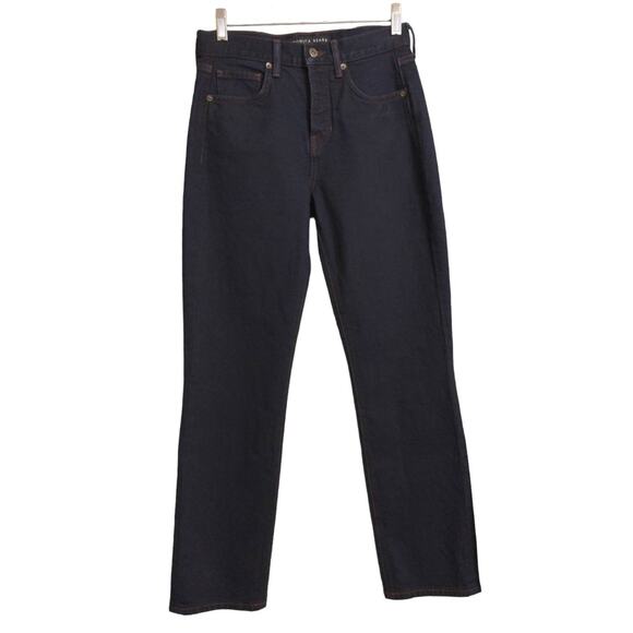 Veronica Beard Womens Ryleigh Straight Leg Jeans Blue Dark Wash High Rise 00 New - Picture 1 of 14
